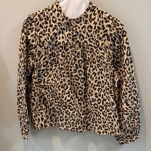 J. Crew Leopard Print Button Down Shirt